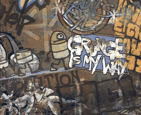 Gres smaltato per pavimenti, grande formato 120x280 cm, opaco, rettificato A4H262 City Graffiti Multicolor