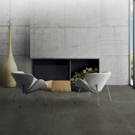 Gres smaltato per pavimenti 120x120 cm, grigio scuro opaco effetto cemento, rettificato A4H326 Massive Dimgray #4