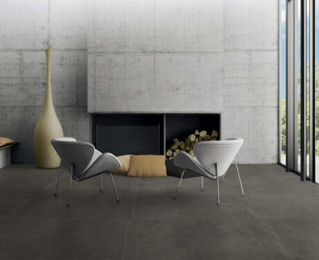 Gres smaltato per pavimenti 60x120 cm, grigio scuro opaco effetto cemento, rettificato A4H327 Massive Dimgray