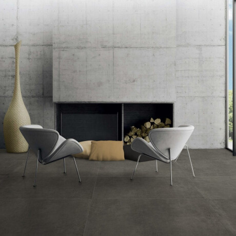 Gres smaltato per pavimenti 60x120 cm, grigio scuro opaco effetto cemento, rettificato A4H327 Massive Dimgray #1