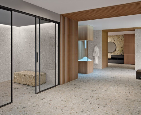 Gres smaltato per pavimenti 120x280 cm, beige, effetto terrazzo, opaco, rettificato, A4H406 Ceppo Di Gre Warm