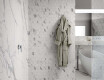 Gres smaltato per pavimenti 120x280 cm, opaco, con venature grigie, rettificato A4H452 Statuario Superiore