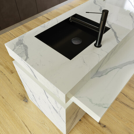 Gres smaltato per pavimenti 120x280 cm, opaco, con venature grigie, rettificato A4H452 Statuario Superiore #9