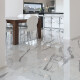 Gres smaltato per pavimenti 120x120, lucido, con venature grigie, rettificato A4H454 Statuario Superiore #4