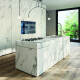 Gres di grande formato 120x280, marmo bianco con venature grigie, lucido A4H462 Calacatta #2