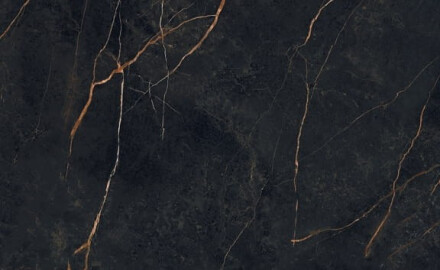 Gres di grande formato 120x280, marmo nero con venature dorate, lucido A4H474 Sant Loreno