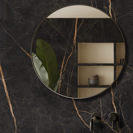 Gres di grande formato 120x280, marmo nero con venature dorate, lucido A4H474 Sant Loreno #5