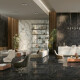 Gres di grande formato 120x280, marmo nero con venature dorate, lucido A4H474 Sant Loreno #7