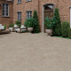 Piastrelle in gres porcellanato per pavimenti 100x100, travertino tagliato trasversalmente, opaco, grigio-beige taupe A4H499 Chrono Stone #3