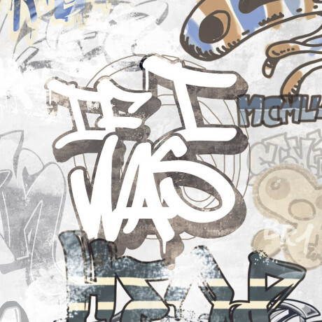 Gres smaltato per pavimenti 120x280 cm grigio opaco rettificato A4H640 City Graffiti White #2