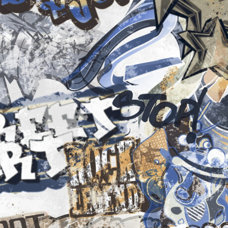 Gres smaltato per pavimenti 120x280 cm grigio opaco rettificato A4H640 City Graffiti White #5
