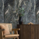 Gres di grande formato 120x280, marmo blu con venature chiare, lucido A4H677 Esplosione #3