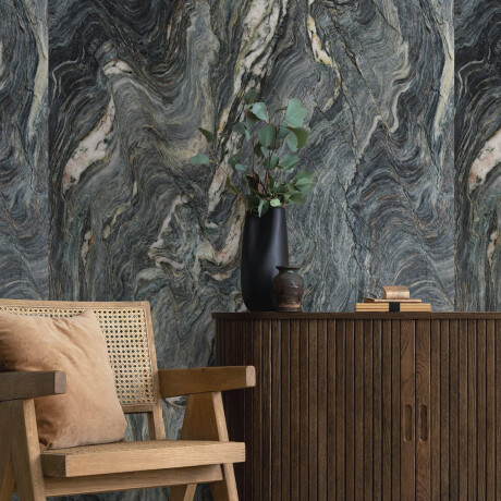 Gres di grande formato 120x280, marmo blu con venature chiare, opaco A4H678 Esplosione #2