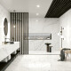 Gres di grande formato 120x280, marmo bianco con venature nere, lucido A4H679 Markina White #7
