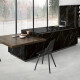 Gres di grande formato 120x280, marmo nero con venature bianche, finitura opaca A4H688 Markina Black #7