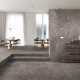Gres di grande formato 120x280, marmo grigio con venature dorate, lucido A4H721 Sarankolin #2