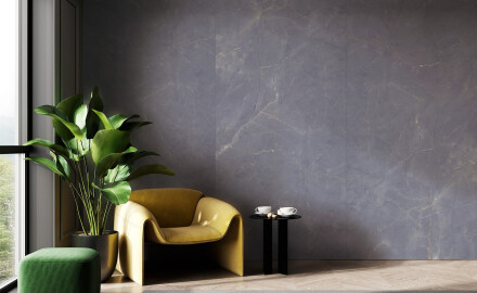 Gres di grande formato 120x280, effetto marmo venato, lucido A4H808 Omani Cool