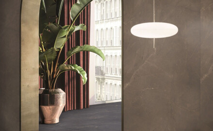 Gres di grande formato 120x280, effetto marmo venato lucido A4H824 Omani Oud