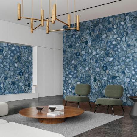 Gres di grande formato 120x280, agata blu lucida A4H832 Aghatina Azul #2