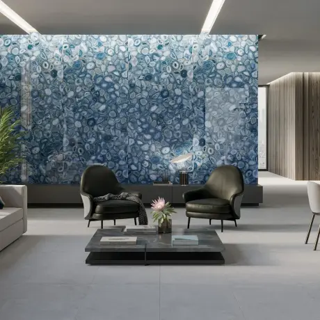 Gres di grande formato 120x280, agata blu lucida A4H832 Aghatina Azul #3