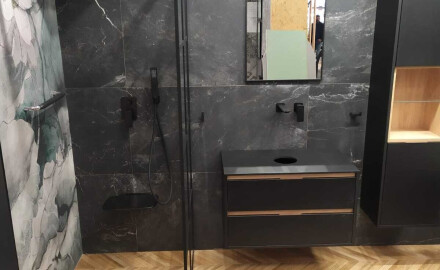Gres smaltato per pavimenti 60x120 cm, nero opaco, rettificato A4H85 Iroc Black