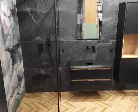 Gres smaltato per pavimenti 60x120 cm, nero opaco, rettificato A4H85 Iroc Black