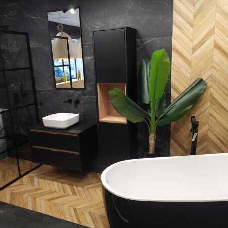 Gres smaltato per pavimenti 60x120 cm, nero opaco, rettificato A4H85 Iroc Black #2