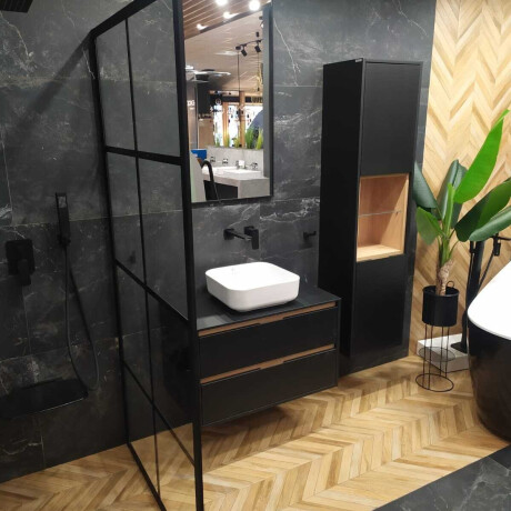 Gres smaltato per pavimenti 60x120 cm, nero opaco, rettificato A4H85 Iroc Black #3