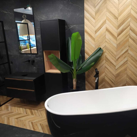 Gres smaltato per pavimenti 60x120 cm, nero opaco, rettificato A4H85 Iroc Black #4