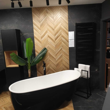 Gres smaltato per pavimenti 60x120 cm, nero opaco, rettificato A4H85 Iroc Black #5
