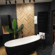 Gres smaltato per pavimenti 60x120 cm, nero opaco, rettificato A4H85 Iroc Black #5
