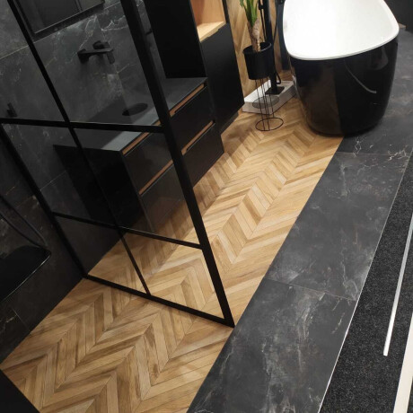 Gres smaltato per pavimenti 60x120 cm, nero opaco, rettificato A4H85 Iroc Black #6