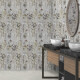 Piastrelle in gres porcellanato per pareti 60x120 cm, grigio con motivi floreali, finitura opaca A4H919 Glame #2