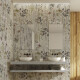 Piastrelle in gres porcellanato per pareti 60x120 cm, grigio con motivi floreali, finitura opaca A4H919 Glame #4