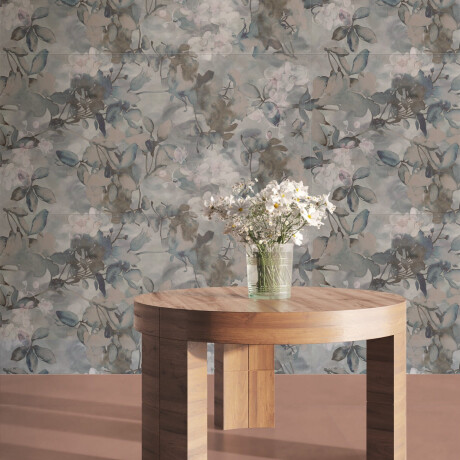 Piastrelle in gres porcellanato per pareti 60x120 cm, grigio con motivi floreali, finitura opaca A4H921 Jam #4