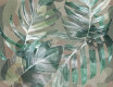 Piastrelle in gres porcellanato per pareti 60x120 cm, color beige, con motivi vegetali, finitura opaca A4H922 Kamu