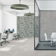 Piastrelle in gres porcellanato per pareti 60x120 cm, color beige, con motivi vegetali, finitura opaca A4H922 Kamu #2