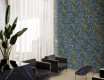 Piastrelle in gres porcellanato per pareti 60x120 cm, blu con motivi vegetali, finitura opaca A4H924 Majorele
