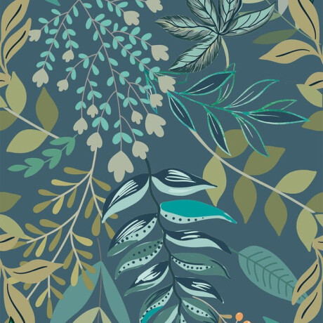 Piastrelle in gres porcellanato per pareti 60x120 cm, blu con motivi vegetali, finitura opaca A4H924 Majorele #4