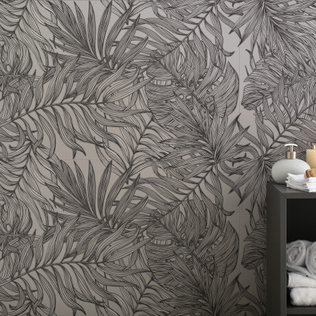 Piastrelle in gres porcellanato per pareti 60x120 cm, grigio con motivi vegetali, finitura opaca A4H925 Panaria #1