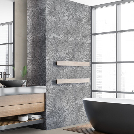 Piastrelle in gres porcellanato per pareti 60x120 cm, grigio con motivi vegetali, finitura opaca A4H925 Panaria #2