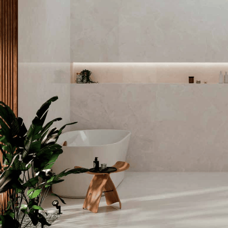 Gres di grande formato 120x280, effetto marmo venato, lucido A4H939 Saffire Cream #4