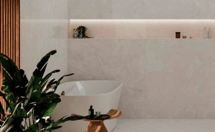 Gres di grande formato 100x100, effetto marmo venato, lucido, A4H941 Saffire Cream