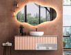 Specchio da bagno LED di forma irregolare C221