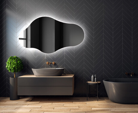 Specchio da bagno LED di forma irregolare C221 #2