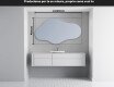 Specchio da bagno LED di forma irregolare C221 #3