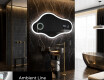 Specchio da bagno LED di forma irregolare C222