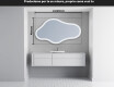 Specchio da bagno LED di forma irregolare C222 #3