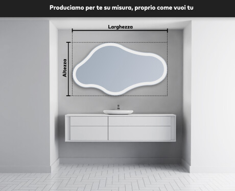 Specchio da bagno LED di forma irregolare C222 #3
