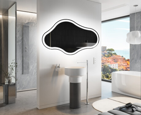 Specchio da bagno LED di forma irregolare C222 #9